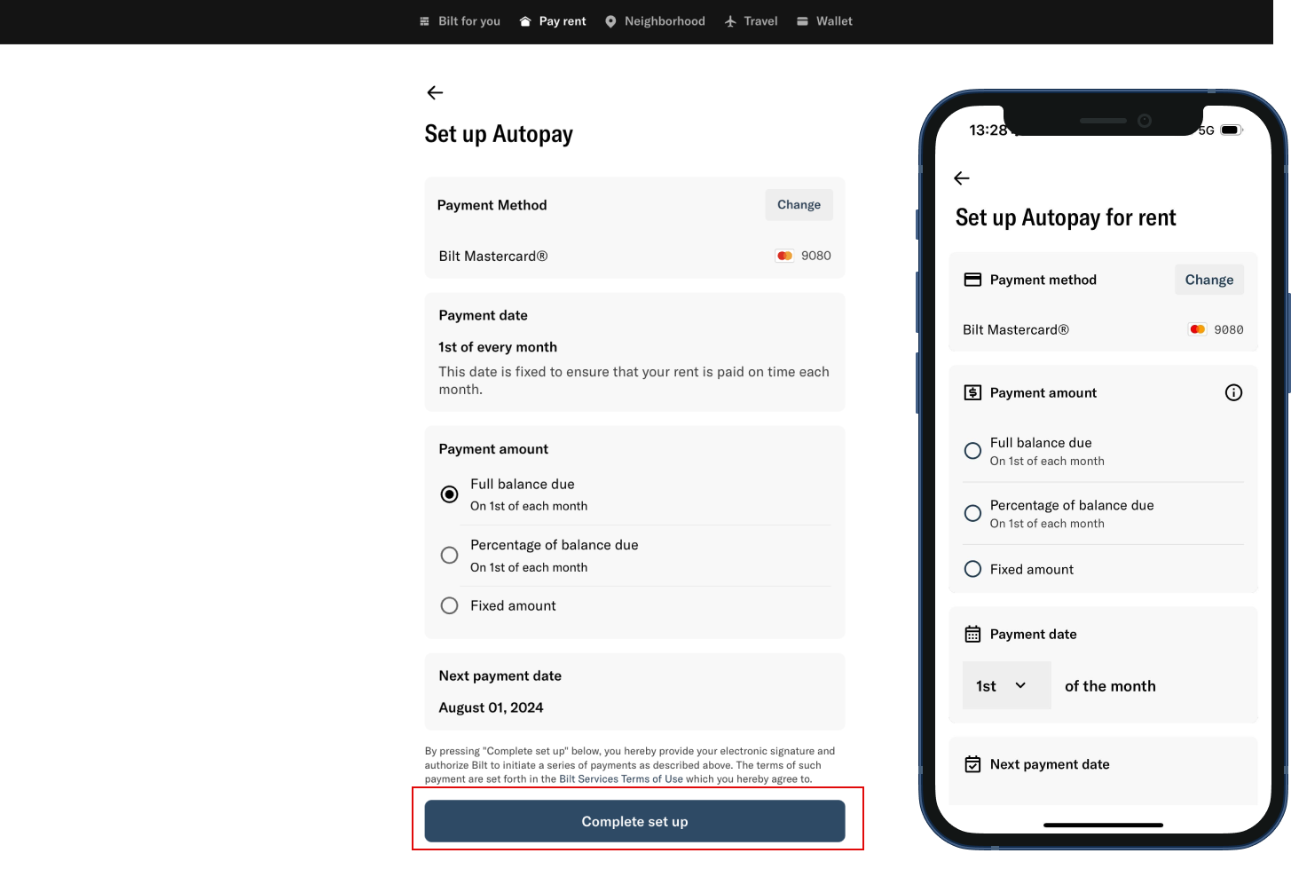 Set up autopay for rent – Bilt Rewards Support